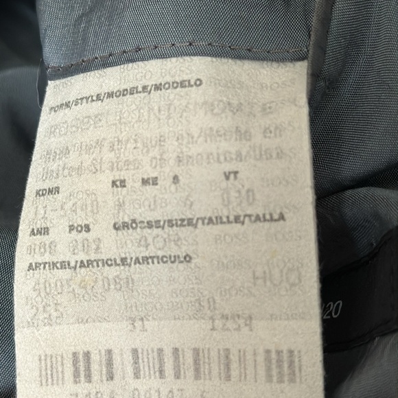 Hugo Boss 40R Rosselini Movie navy pinstripe wool blazer jacket great condition - Picture 5 of 9